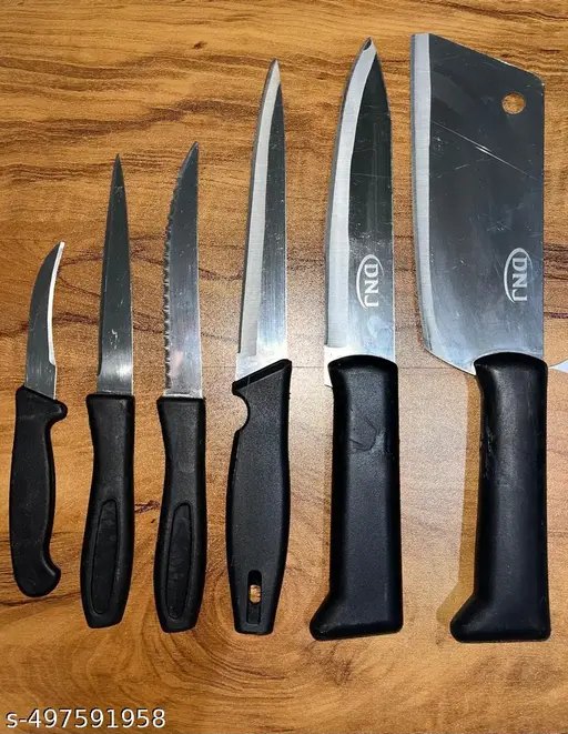 Stainless Steel 6 Pieces Professional Kitchen Knife Set/Meat Knife/Chef Knife with Non-Slip Handle Sharp Manual Sharpening for Home Kitchen/High Carbon Stainless Steel Knife Set